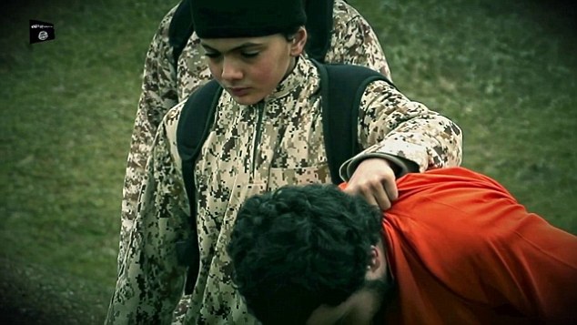 ISIS have got a kid to execute the 'Israeli spy'