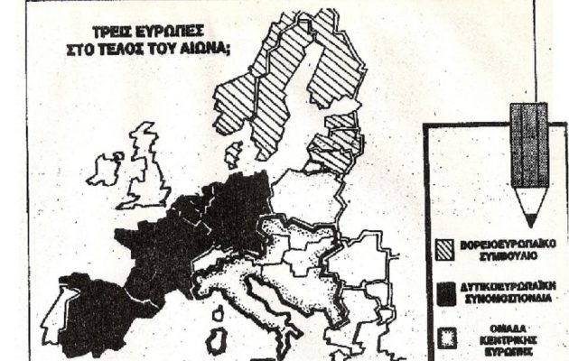 Χάρτης του 1990 αποκαλύπτει τη νέα Ευρώπη – Βρετανία και Ελλάδα είναι εκτός