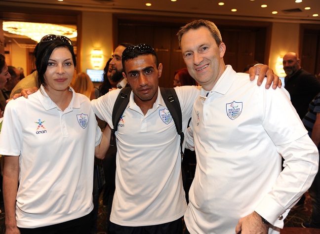 Damian Cope, Διευθύνων Σύμβουλος ΟΠΑΠ με τον Σύριο Αθλητή Ιμπραχίμ Αλ Χο...