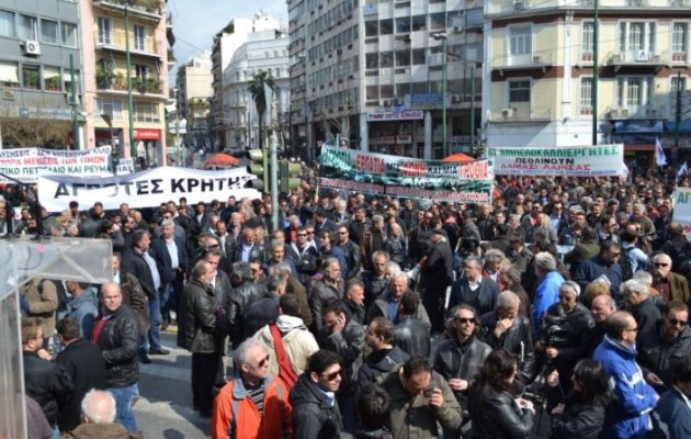 Παναγροτικό συλλαλητήριο στην πλατεία Βάθη