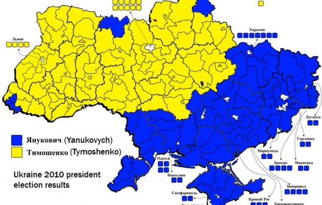 Απόσχιση της νοτιοανατολικής Ουκρανίας σχεδιάζει ο Γιανουκόβιτς – Δείτε χάρτη