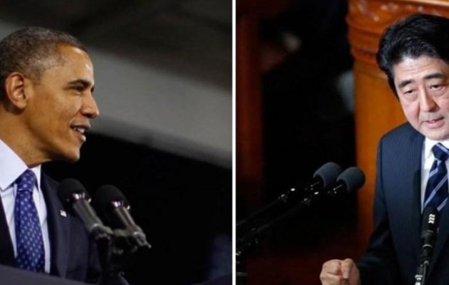 Ομπάμα – Άμπε: “Οι ενέργειες της Ρωσίας απειλούν την παγκόσμια Ειρήνη”