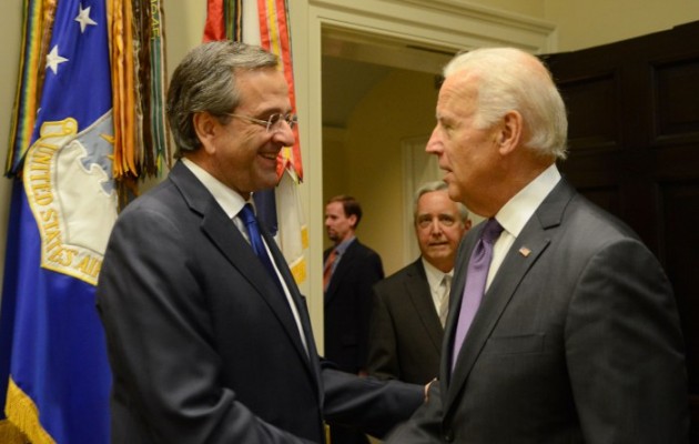 Μπάιντεν προς Σαμαρά: “Διαρκής υποστήριξη των ΗΠΑ για επιστροφή της Ελλάδας στην ανάπτυξη”