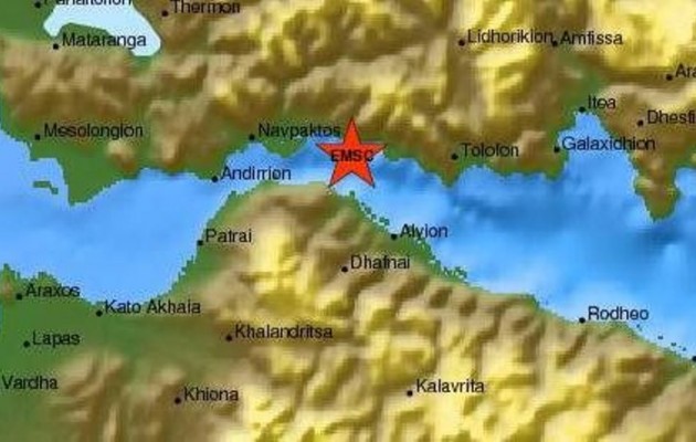Σεισμός 4 Ρίχτερ κοντά στην Πάτρα