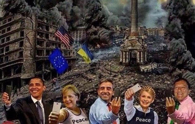 Οι δυτικοί βγάζουν selfies στα ερείπια του Κιέβου