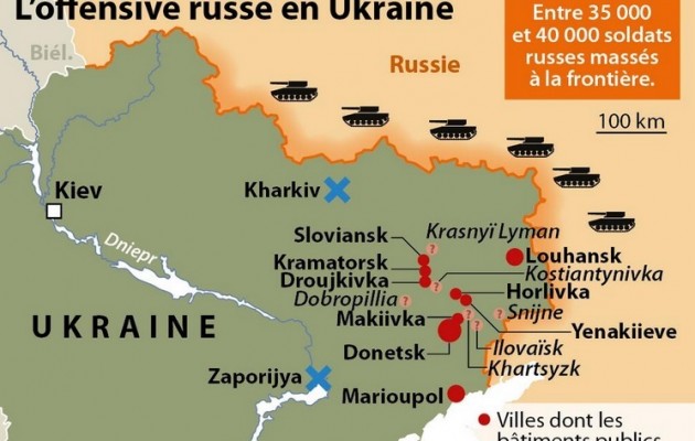 Δείτε σε χάρτη πώς έχει διαμορφωθεί η εξέγερση στην ανατολική Ουκρανία