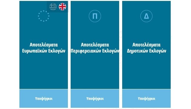 Συνεχής ροή επίσημων αποτελεσμάτων για περιφέρειες και δήμους