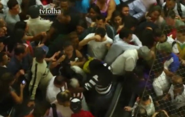 Βραζιλία: Απίστευτος πανικός στο Μετρό  από την απεργία στα λεωφορεία (βίντεο)