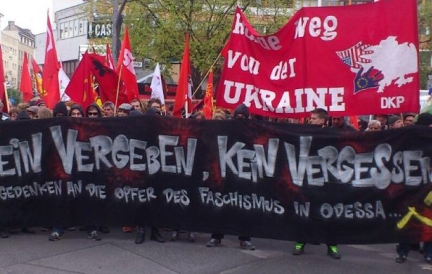 Οι αριστεροί Γερμανοί διαμαρτυρήθηκαν για το ολοκαύτωμα στην Οδησσό