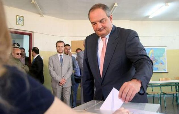 Στη Θεσσαλονίκη ψήφισε ο Κώστας Καραμανλής