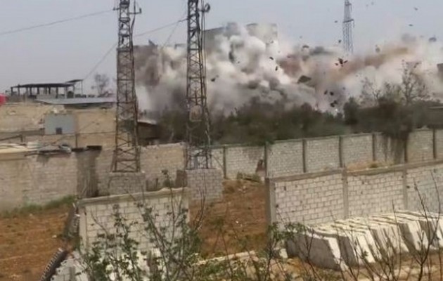 Οι δυνάμεις του Άσαντ “εξαφάνισαν” κτίριο των μουσουλμάνων (βίντεο)