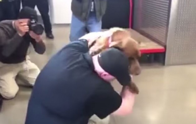 H συγκινητική σκηνή που βλέπει τον σκύλο του μετά από 5 χρόνια (βίντεο)