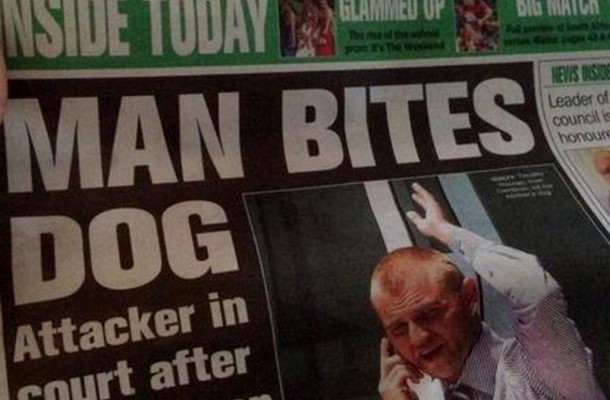 Ιστορική είδηση από την Ουαλία: Άνθρωπος δάγκωσε… σκύλο