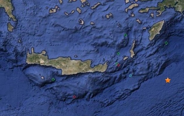 Σεισμός 5,1 Ρίχτερ ανατολικά της Κρήτης