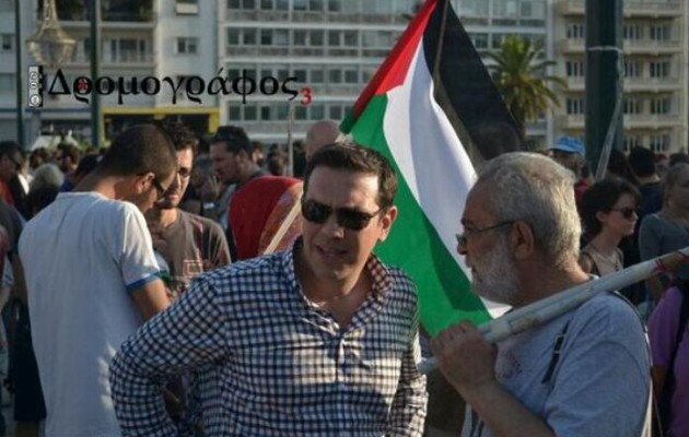 Ο Α. Τσίπρας σε συγκέντρωση κατά των ισραηλινών επιχειρήσεων στη Γάζα
