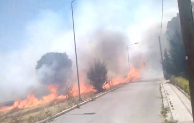 Κοζάνη: Στις αυλές των σπιτιών η πυρκαγιά (βίντεο)