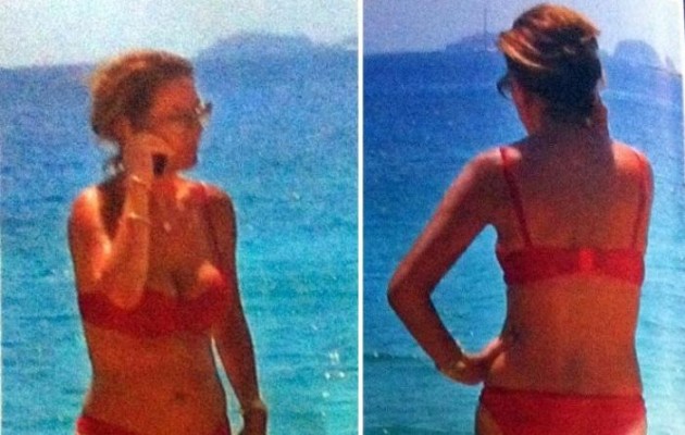 Η Όλγα Τρέμη με κόκκινο μπικίνι στην Πάρο