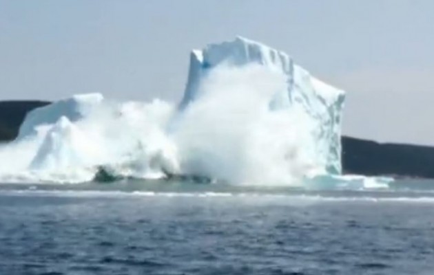 Κινδύνευσαν να πνιγούν στο Καναδά από τσουνάμι… παγόβουνου (βίντεο)