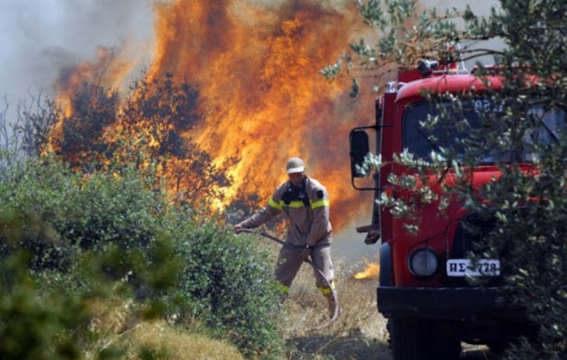 Μάχη με τις φλόγες σε Μεσσηνία και Βοιωτία