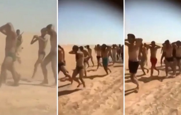 ΒΙΝΤΕΟ ΣΟΚ: Οι 250 Σύροι υπερασπιστές της Τάμπκα οδηγούνται σε εκτέλεση