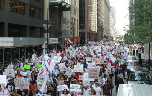 Χιλιάδες Ασσύριοι διαδήλωσαν στις ΗΠΑ ενάντια στο Ισλαμικό Κράτος