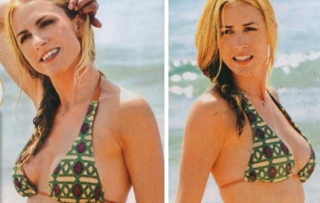 Υπέροχο θέαμα στην παραλία η Ντορέττα Παπαδημητρίου