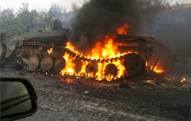 Σέρβοι εθελοντές έκαψαν ουκρανικά τανκς σε μάχες στο Ντονέτσκ