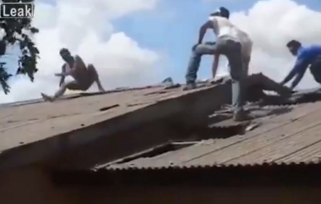 Κωμικοτραγική ληστεία στην Βραζιλία – Οι κλέφτες πέφτουν από την στέγη (βίντεο)