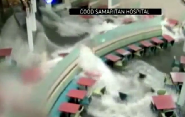 Βροχή – τσουνάμι πλημμύρισε νοσοκομείο (βίντεο)