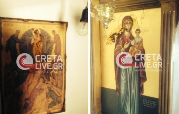 Αφόδευσαν (ξανά) σε εικόνες μέσα σε εκκλησία στην Κρήτη