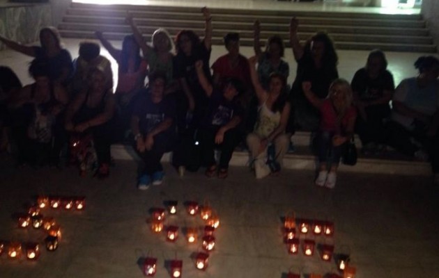 Καθαρίστριες: Φωτογραφίες από την καθιστική διαμαρτυρία