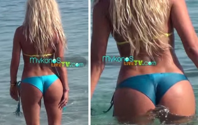 Με… τούρλα διάθεση η Ζέτα Θεοδωροπούλου στη Μύκονο (βίντεο)