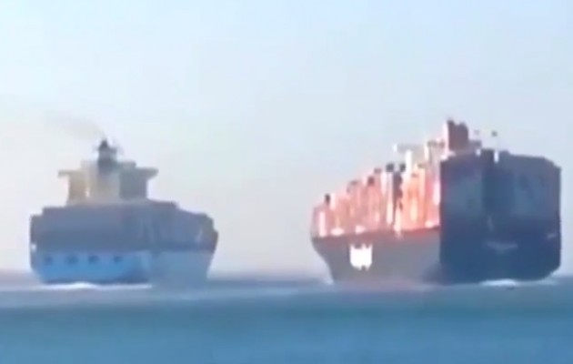 Τάνκερ κατάφεραν να συγκρουστούν (βίντεο)