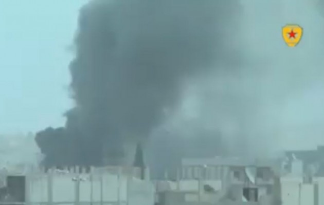 Κομπάνι: Οι πρώτες εικόνες από τη σφοδρή επίθεση των τζιχαντιστών (βίντεο)