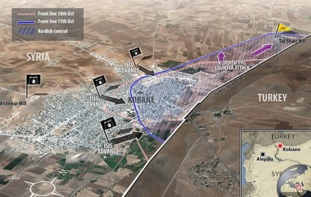 Δείτε σε χάρτη πώς έχει διαμορφωθεί η πολιορκία της Κομπάνι