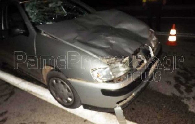 Τροχαίο με… αγελάδα στην Πρέβεζα (φωτογραφίες)