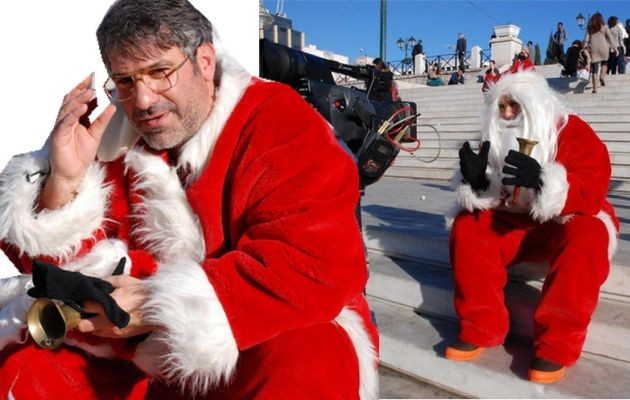 Για το μεροκάματο ο Σπύρος Χαριτάτος ντύθηκε… Άγιος Βασίλης
