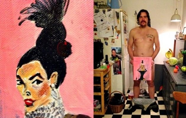 Αντί για πινέλο ζωγράφισε την Καρντάσιαν με το… πέος του!