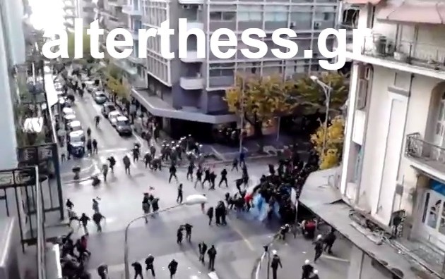 Βίντεο από την επίθεση ΜΑΤ σε διαδηλωτές στη Θεσσαλονίκη