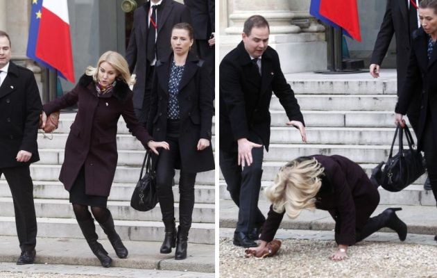 Επική τούμπα: Δείτε την πρωθυπουργό της Δανίας να… πέφτει