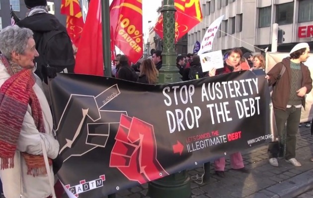 Διαδήλωση αλληλεγγύης στις Βρυξέλλες υπέρ του ελληνικού λαού