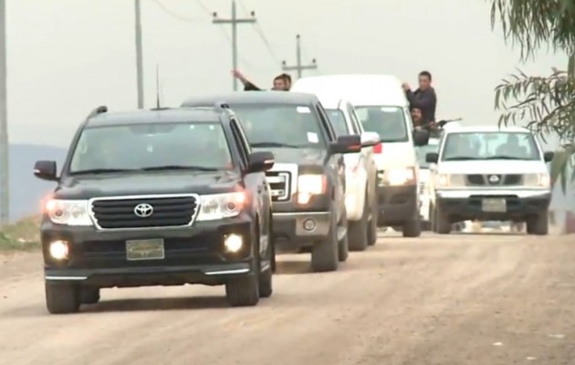 Δείτε σε βίντεο νέες ενισχύσεις των Πεσμεργκά στο δρόμο για την Κομπάνι