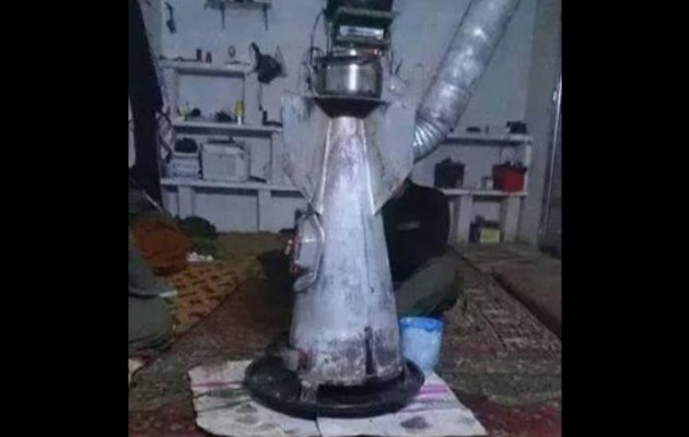 Απίθανη πατέντα: Κούρδοι μετέτρεψαν σε σόμπα μια ρουκέτα που τους έριξαν!