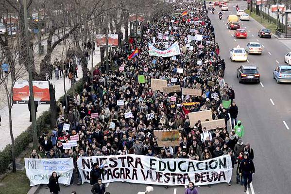 Ισπανία: Οργισμένοι οι φοιτητές βγήκαν στους δρόμους