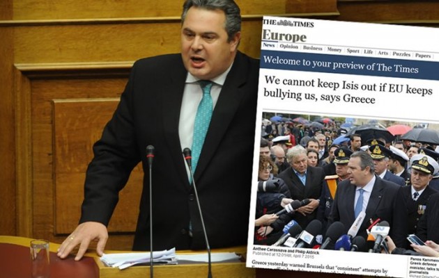 Καμμένος: Δεν μπορούμε να κρατάμε τους τζιχαντιστές αν η ΕΕ συνεχίσει το bullying