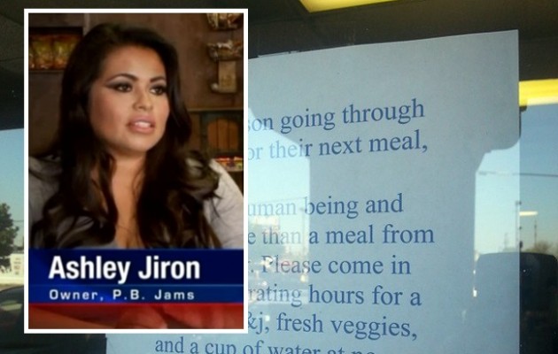 Δείτε τι έγραψε ιδιοκτήτρια εστιατορίου σε άστεγο που έτρωγε από τα σκουπίδια της