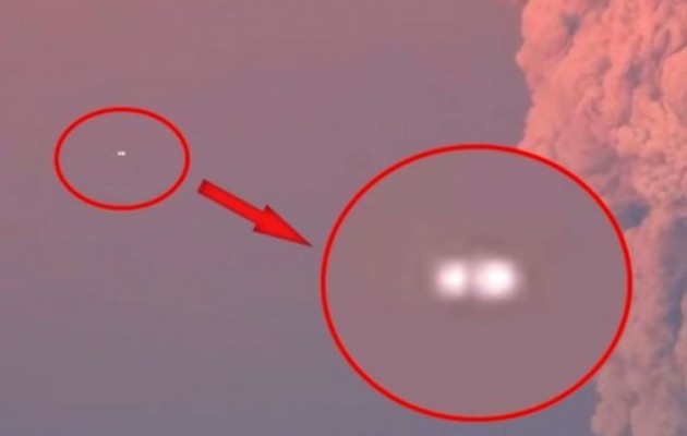 UFO εμφανίστηκε δίπλα στο ηφαίστειο που εξερράγη στη Χιλή (βίντεο)