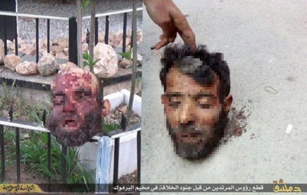 Το Ισλαμικό Κράτος κόβει κεφάλια Παλαιστίνιων και τα πετά στους δρόμους