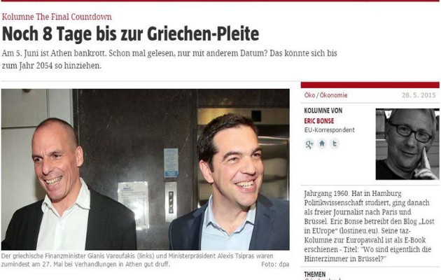 Tageszeitung: Σκηνοθετημένη η χρεοκοπία στην Ελλάδα