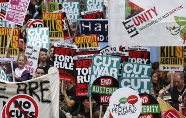 75.000 διαδήλωσαν στο Λονδίνο κατά της λιτότητας – Αλληλεγγύη και στην Ελλάδα